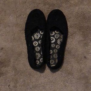 Black Lace Flats